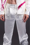 Sgt. Dusty Pepper Satin White Pink and Green Light Pants by Dani Watanabe
