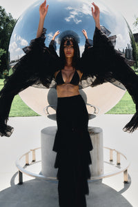 Scorpio black lace kimono, zodiac Halloween costume, HARMONIA NY