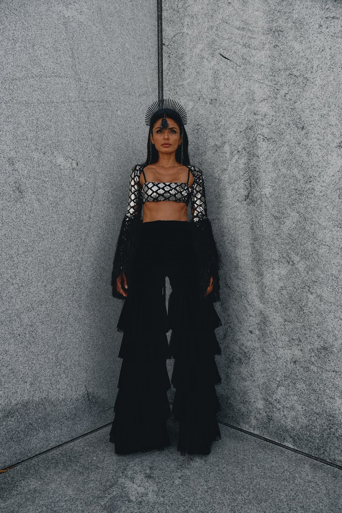 Gemini neon tulle pants, zodiac festival costume, HARMONIA NY