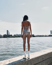 Libra II Silver Diamond Butterfly Bodysuit