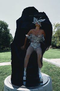 Libra II Silver Diamond Butterfly Bodysuit
