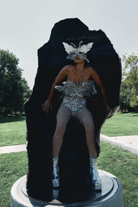 Libra II Silver Diamond Butterfly Bodysuit