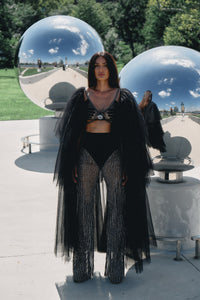Taurus black and silver top and pants set, zodiac Halloween costume, HARMONIA NY
