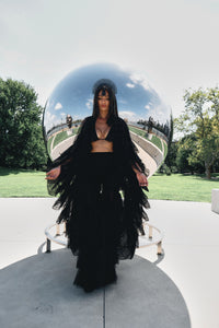 Scorpio black lace kimono, zodiac Halloween costume, HARMONIA NY