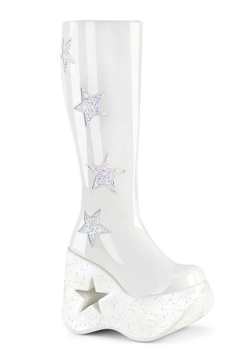 Digital Love White Stars Boots