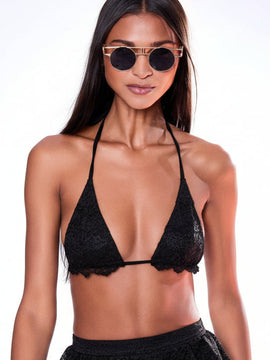Cloud Nine HARMONIA X KIKIRIKI Black Lace Bikini Top (Copy)