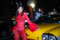 Scarlett Vixen Red Faux Fur Catsuit