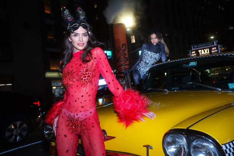 Scarlett Vixen Red Faux Fur Catsuit