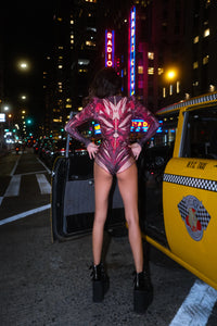 Vampira Red Spandex Bodysuit