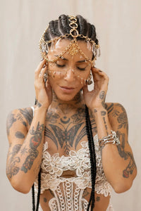 Spirit Wolf Face Chain & Headpiece