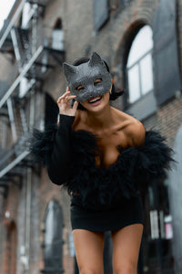 Panthera Rhinestones Catwoman Mask