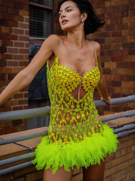 Glow Getter Lime Light Neon Dress