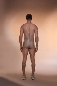 Aegir Rhinestones Men Catsuit