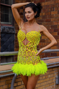 Glow Getter Lime Light Neon Dress