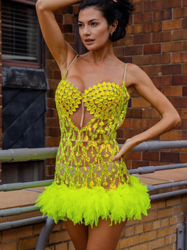 Glow Getter Lime Light Neon Dress