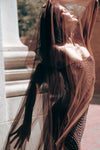 Earthlings Brown Flowy Tulle Dress