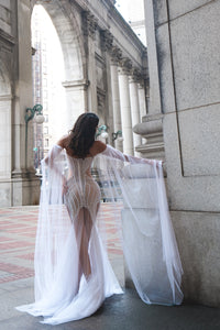 Ether Bride Flowy Tulle White Dress