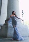 Ice Queen Gray Flowy Tulle Dress