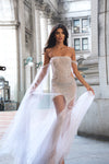 Ether Bride Flowy Tulle White Dress