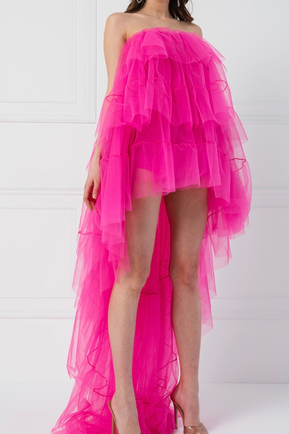 Lift me Up Hi-Lo Neon Pink Tulle Dress Lift me Up Hi-Lo Neon Pink Tulle Dress
