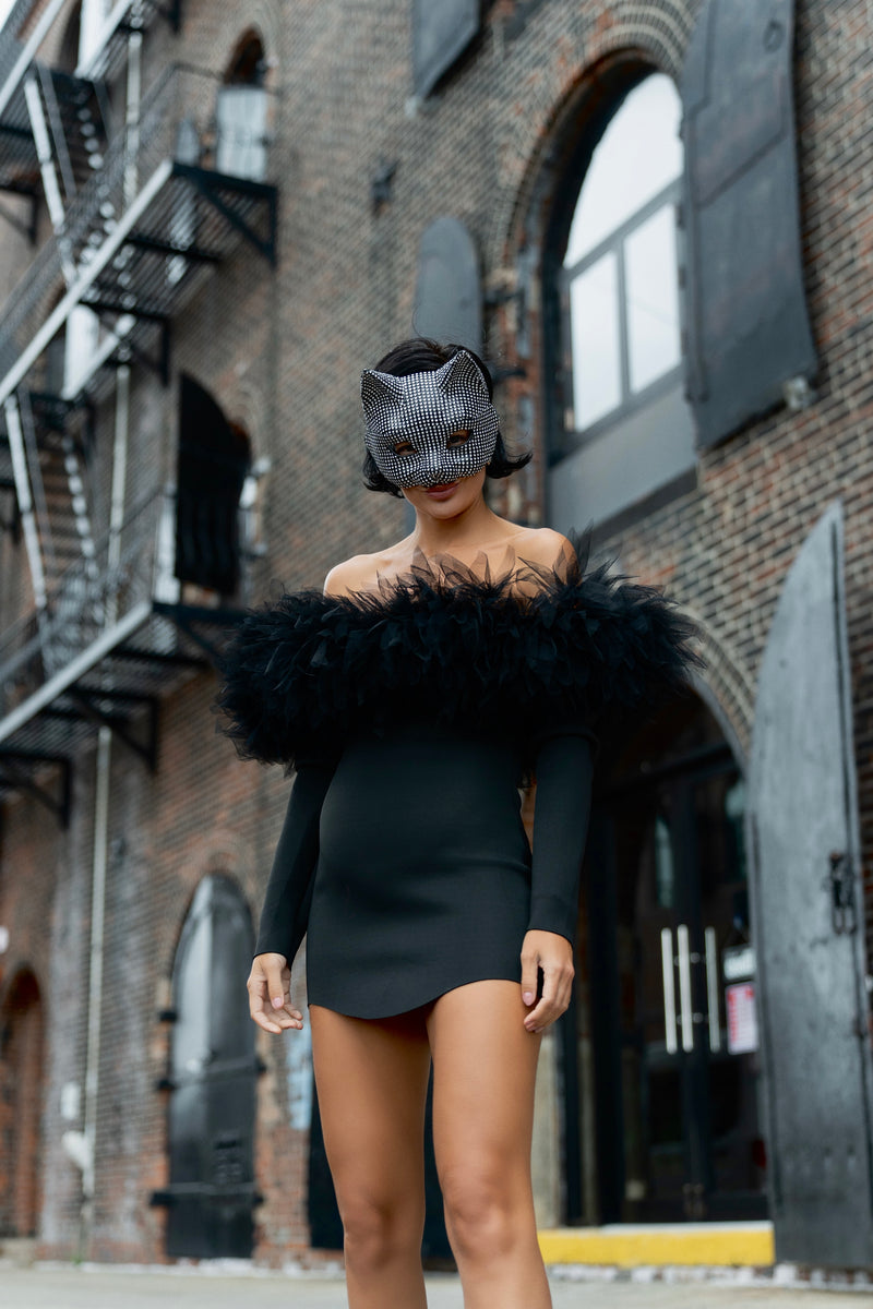 Panthera Rhinestones Catwoman Mask