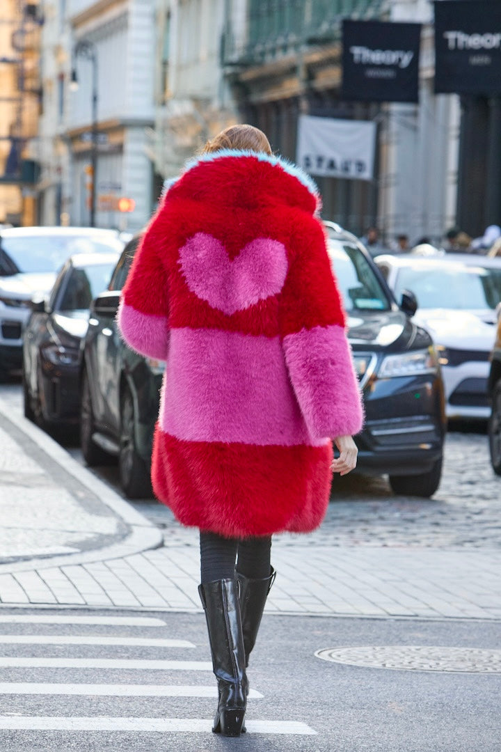 Heartbreaker Faux Fox Fur Coat by Dani Watanabe