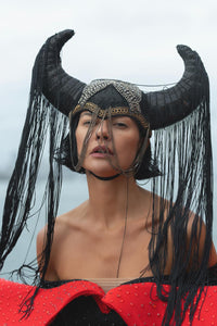 Taurus Horns Zodiac Black Headpiece