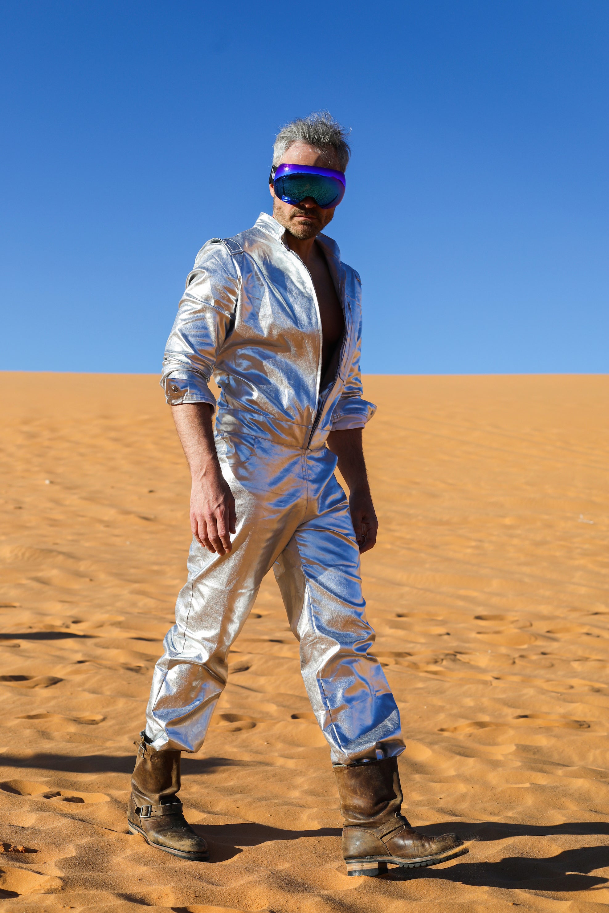 Lemuria 009 Men's Silver Jumpsuit by Dani Watanabe – HARMONIA NY