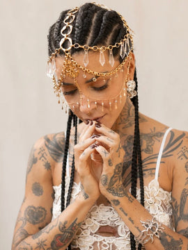 Spirit Wolf Face Chain & Headpiece