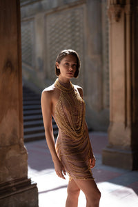 Opulence Gold Chain Dress