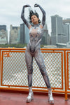 GPT Intelligence Robot  Spandex Catsuit with Metallic Beads