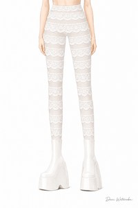 Seraph HARMONIA X KIKIRIKI White Lace Leggings