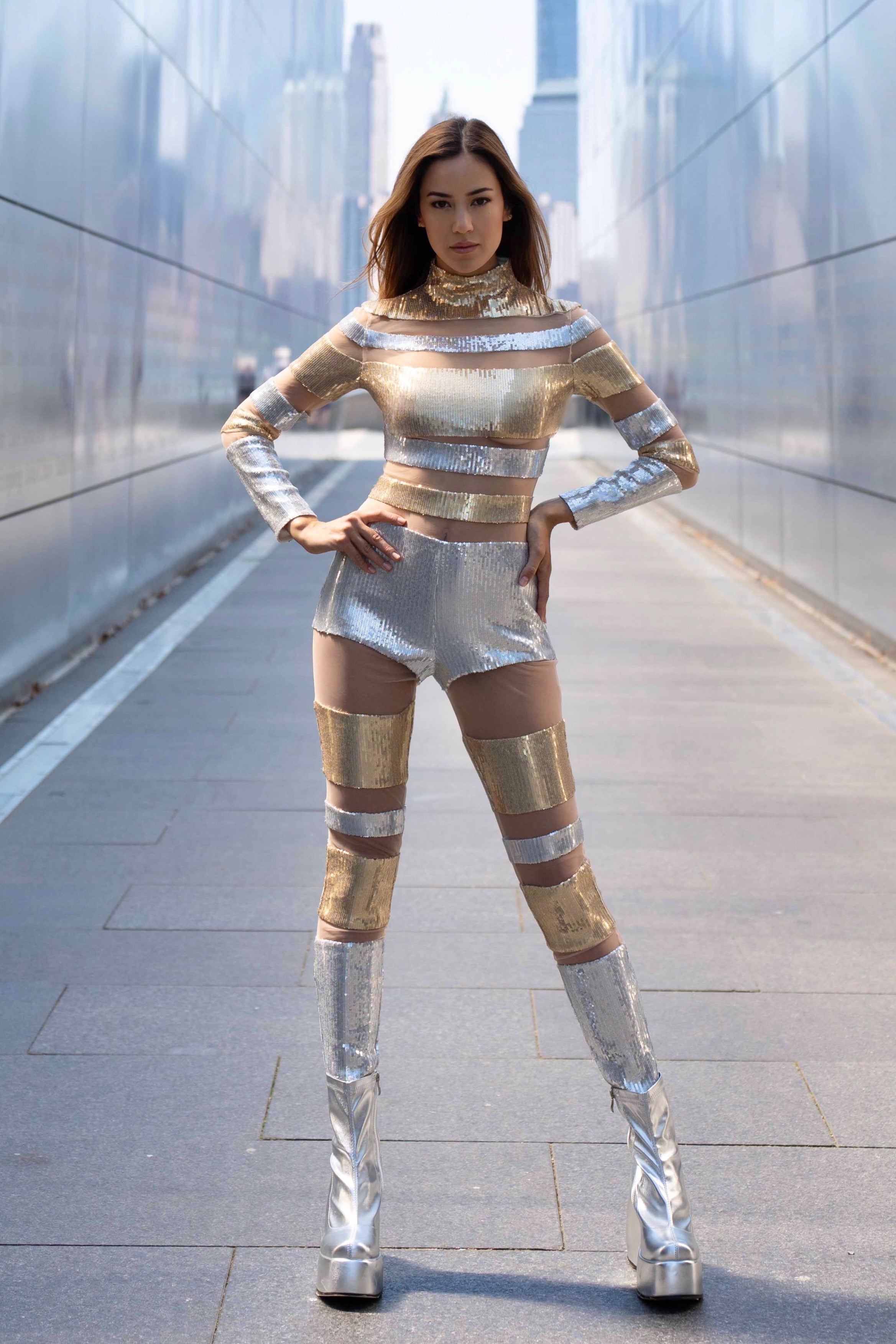 Venusian Metallic Catsuit By Dani Watanabe – HARMONIA NY