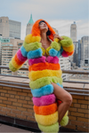 Over The Rainbow Faux Fur Coat