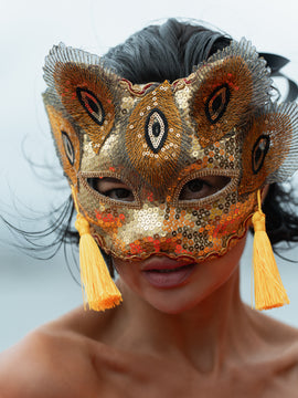 Feline Untamed Diva Gold Mask