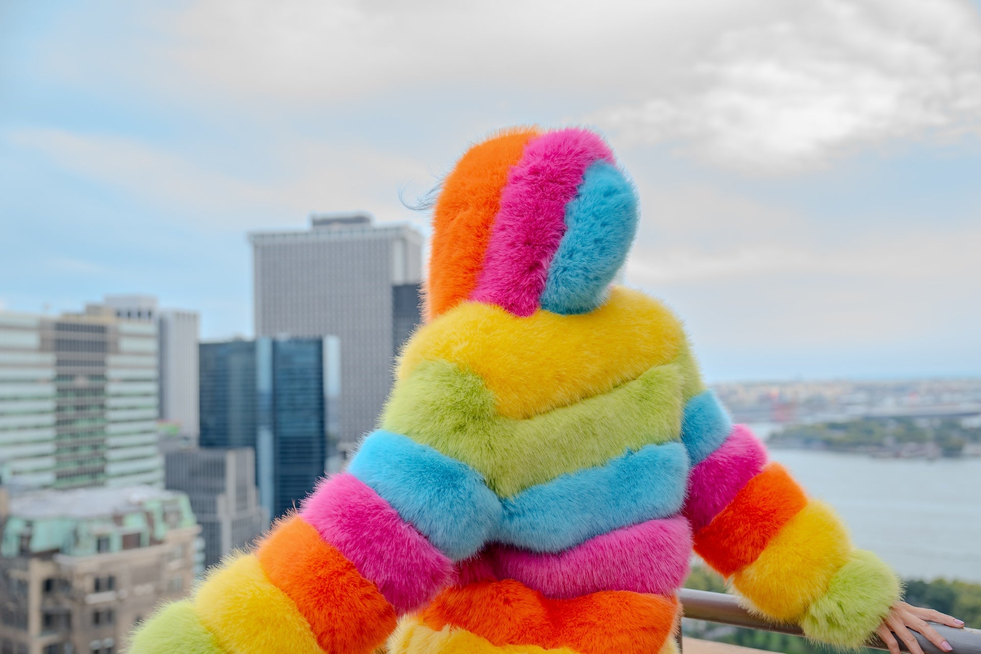 Over The Rainbow Faux Fur Coat – HARMONIA NY