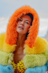 Over The Rainbow Faux Fur Coat