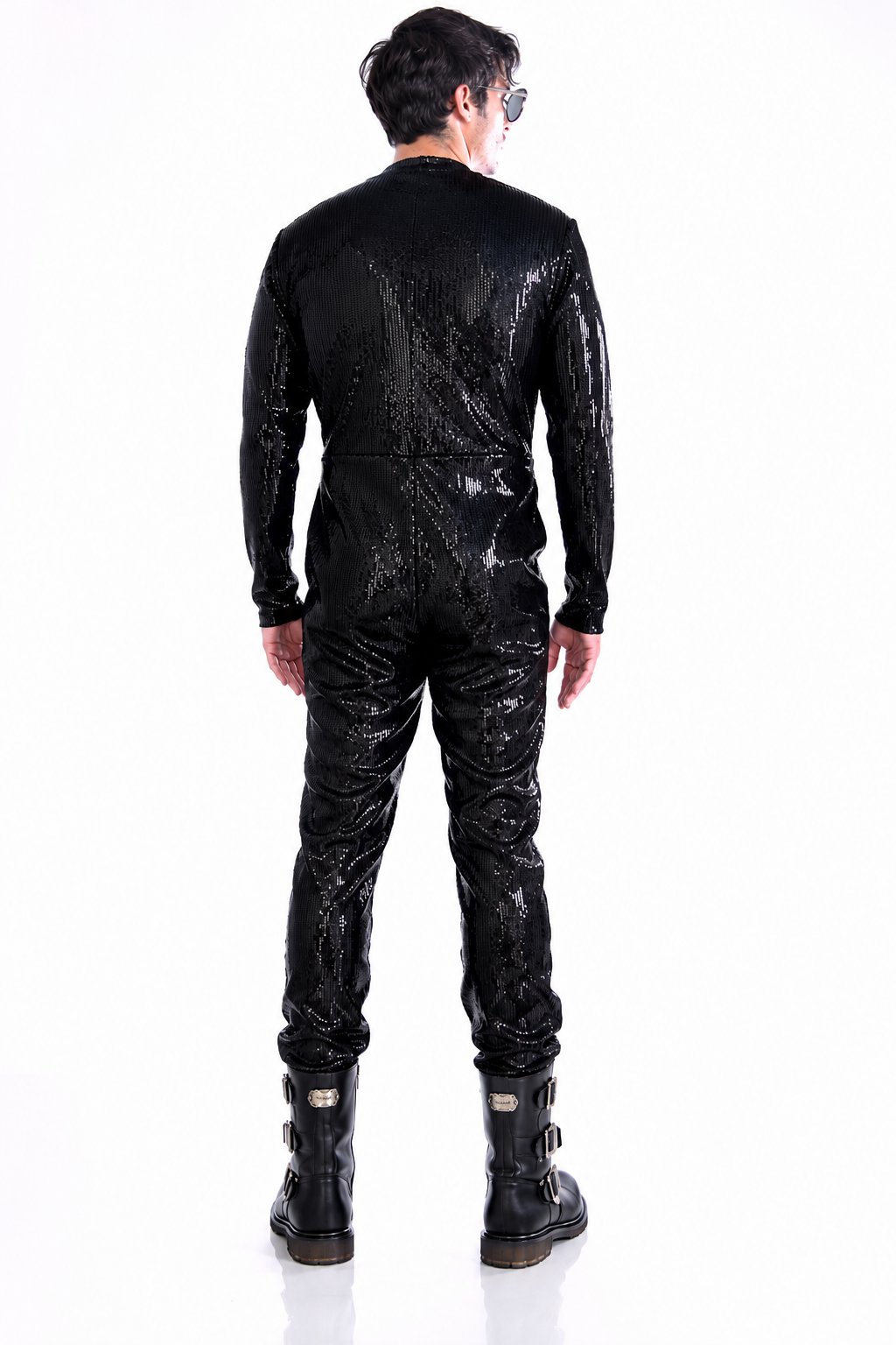 Lemuria 008 Men's Black Sequined Catsuit by Dani Watanabe