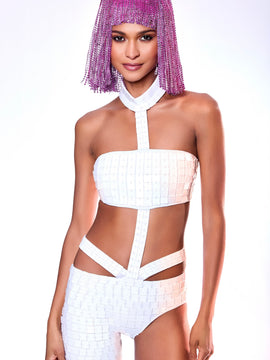 Kinesthetic White Catsuit by Dani Watanabe