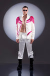 Sgt. Dusty Pepper Satin White Pink and Green Light Pants by Dani Watanabe