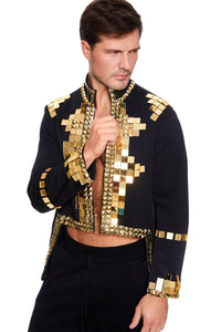 Light My Fire Black and Gold Mirrored Jacket