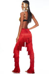 Life On The Run Red Fringed Pants
