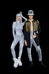 Riveting Silver Catsuit