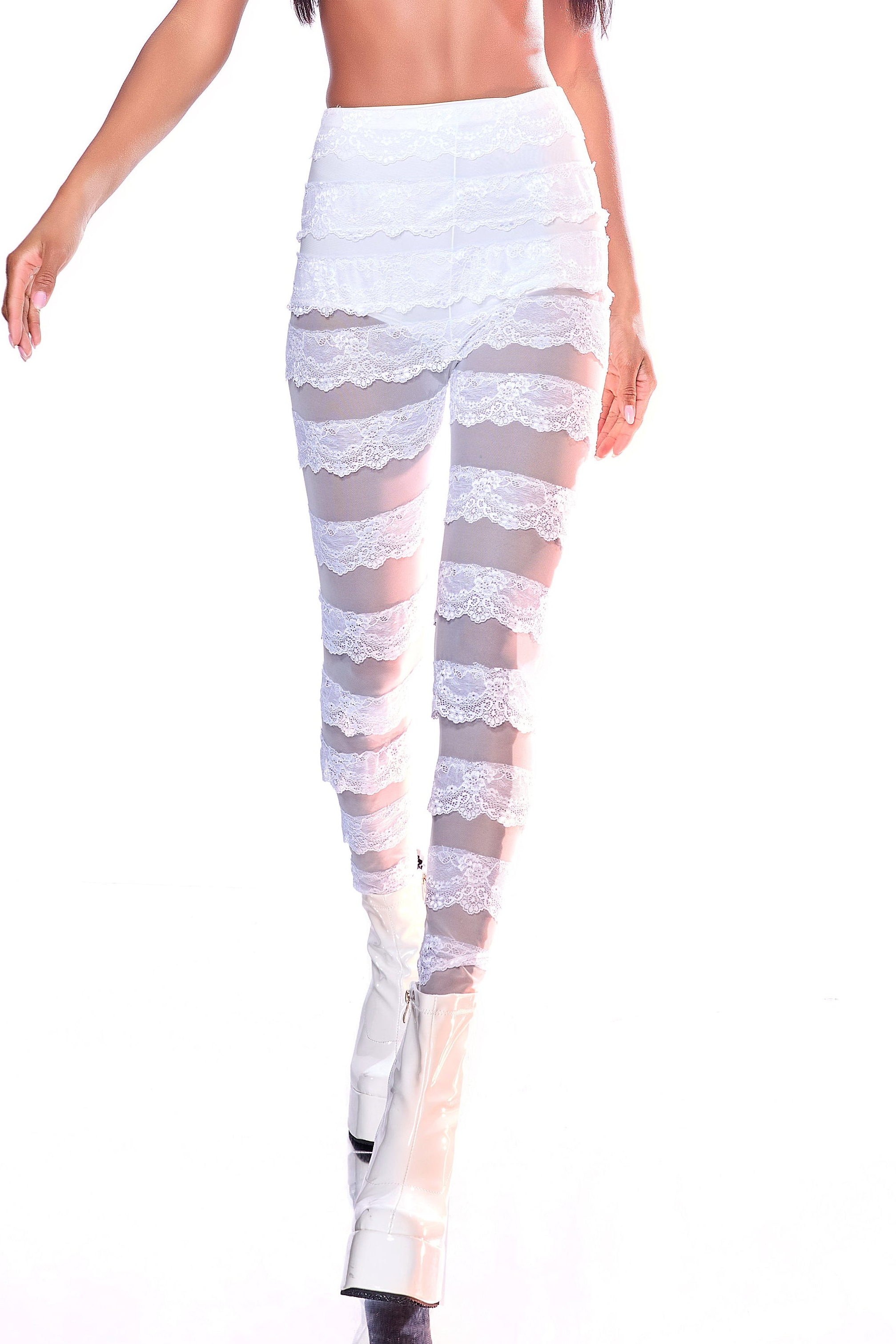 Seraph HARMONIA X KIKIRIKI White Lace Leggings