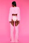 Chella Girl Slacks Four Pieces Pink Furry Set
