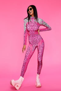 Pink Gets Me High As a Kite Catsuit