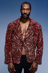 Electric Rage Burgundy Red Sequin Jacket