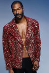 Electric Rage Burgundy Red Sequin Jacket