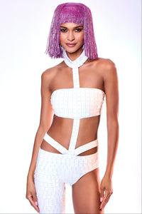 Kinesthetic White Catsuit by Dani Watanabe