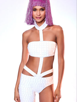 Kinesthetic White Catsuit by Dani Watanabe